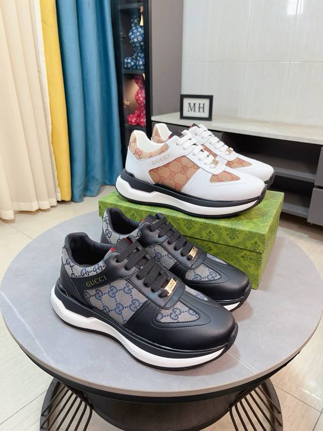 Factory Price P Gucci New Arrival Lace-Up Casual Men's Shoes, Now Available. Sup