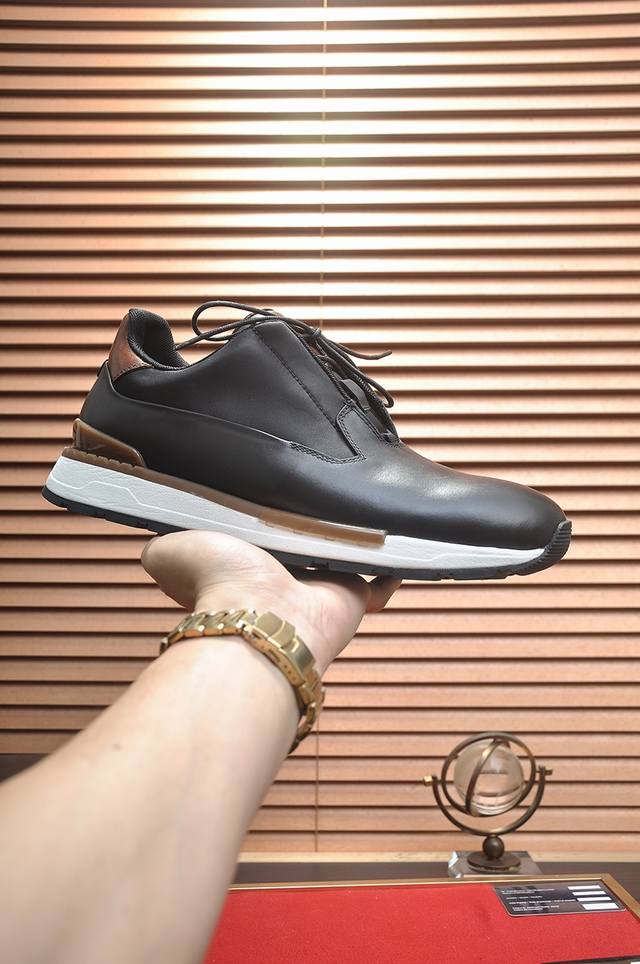 Factory Price P Berlut* Bruiti Men's High-End Leather Shoes Official Latest Rele