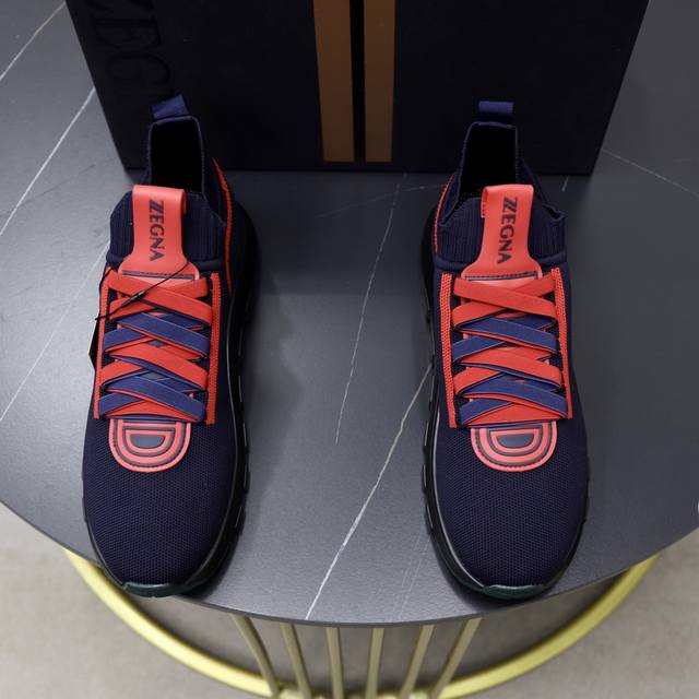 Factory Price Pp: Zegna - Premium Quality Original Single Flyknit Shoe Series -