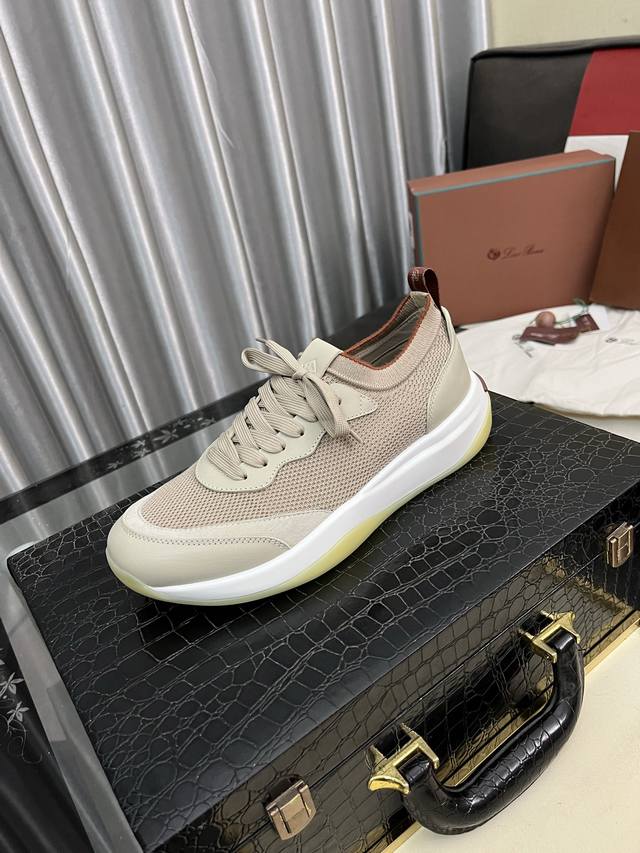 Factory Price: Loro Piana Lp Classic Casual Shoes, Men's Lace-Up Casual Sneakers