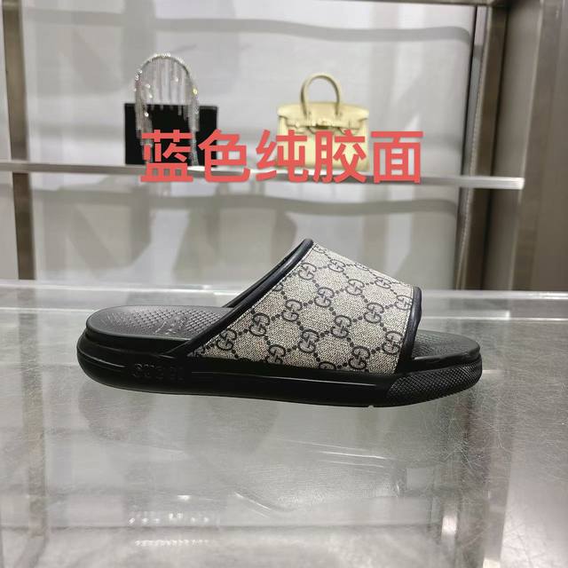 Gucci] Size: 40-46 2025 Gucci Men's New Summer Men's New Slip-On Sandals This It