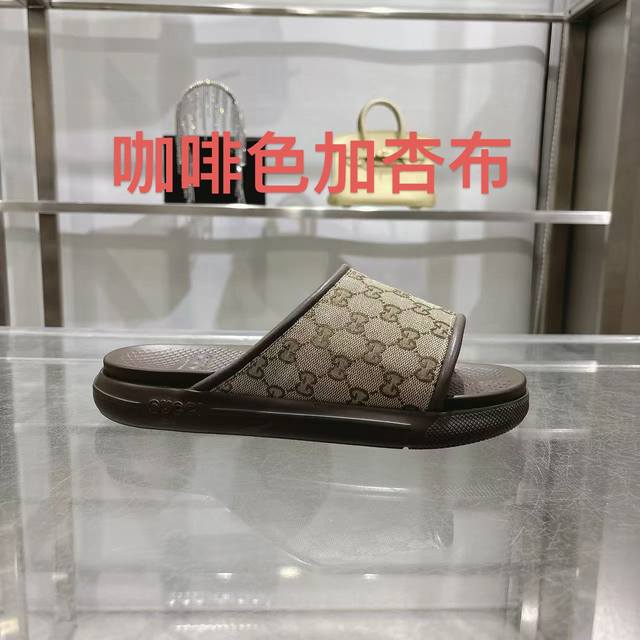 Gucci] Size: 40-46 2025 Gucci Men's New Summer New Men's Slip-On Sandals This It