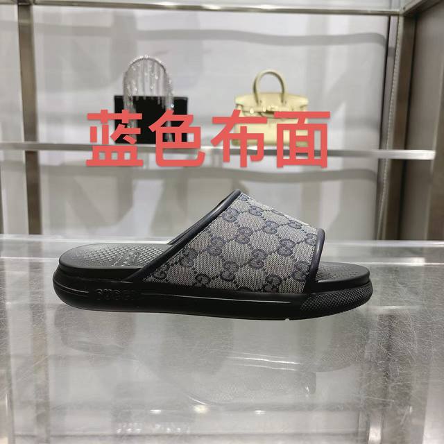 Gucci] Size: 40-46 2025 Gucci Men's New Summer New Men's Slip-On Sandals This It