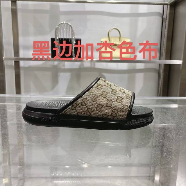 Gucci] Size: 40-46 2025 Gucci Men's New Summer New Men's Slip-On Sandals This It
