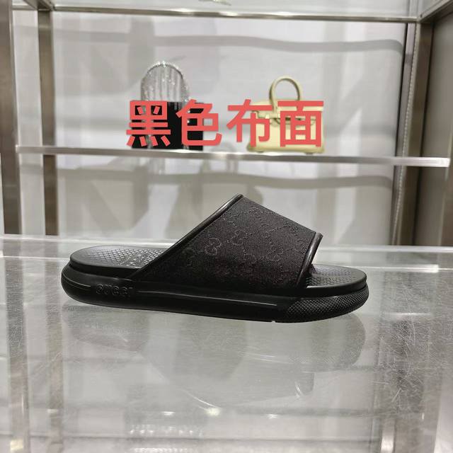 Gucci] Size: 40-46 2025 Gucci Men's New Summer New Men's Slip-On Sandals This It