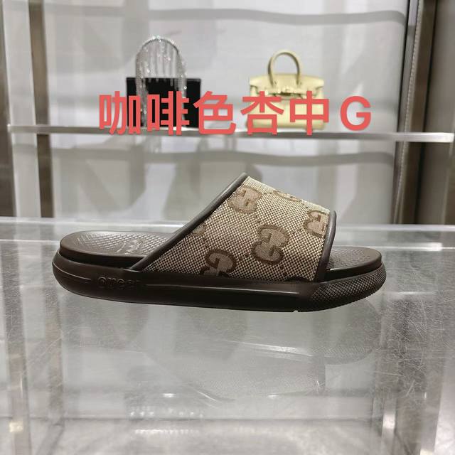 Gucci] Size: 40-46 2025 Gucci Men's New Summer New Men's Slip-On Sandals This It
