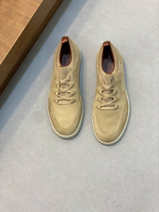 Loro Piana Nuoyuan Lp Classic Casual Shoes, Men's Lace-Up Casual Shoes, High-Qua