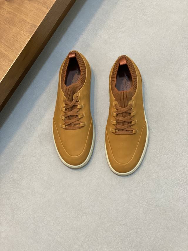 Loro Piana Niu You Piao Ya Lp Classic Casual Shoes, Men's Lace-Up Casual Sneaker