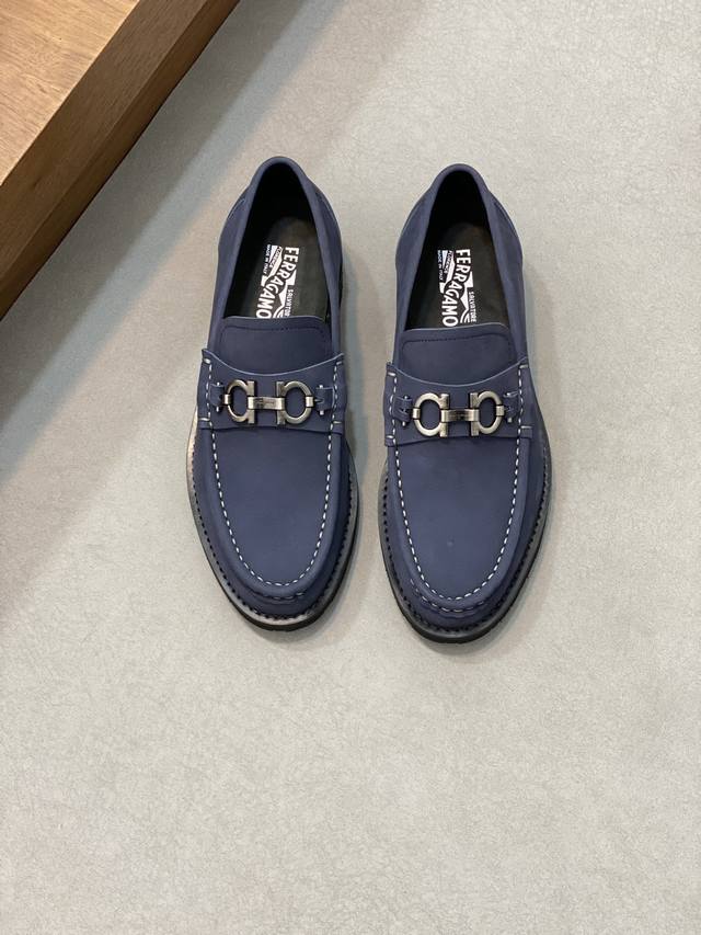 Ferragamo Men's Leather Shoes, High Quality, Top-Tier Premium Goods, Upper Made
