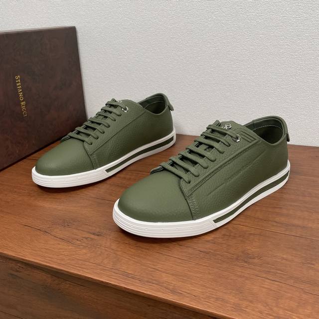 Stefano Ricci Men's New Leather Casual Sports Board Shoes From An Italian Luxury