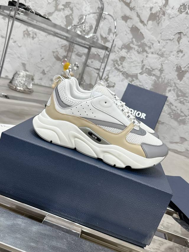 Top-Tier Version!!! Dior Classic B22 Series Mesh Casual Sneakers Dad Shoes Authe