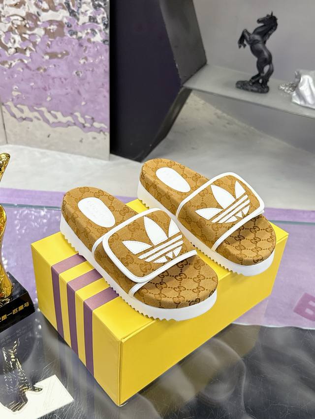 Price: Adidas X Gucci Collaboration Series Women's Gg Waterproof Platform Slippe