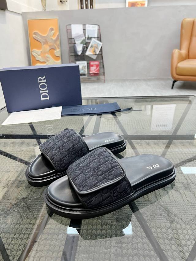 38-45 Dior High-End Premium Luxury Slippers, 1:1 Premium Quality, Casual, Sunny,
