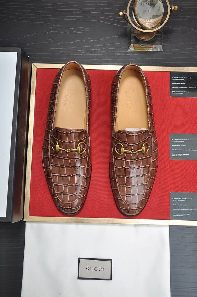 Factory Price P Italian Top-Tier Luxury Men's Shoe Giant Gucci, Genuine Leather