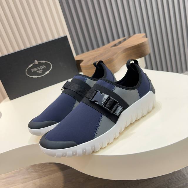 Prada New Men's Nylon Fabric Sneakers This Sneaker Combines Elegant And Innovati