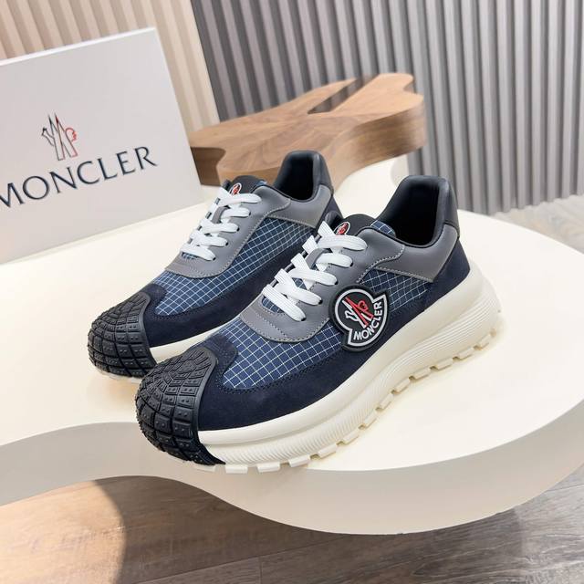 Moncler Men's Lace-Up Casual Sneakers, Featuring Comfortable Slip-Resistant Perf