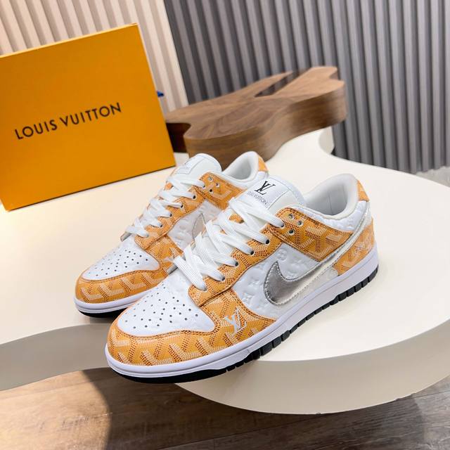 L.V* X Nike Collaboration Low-Top Casual Sneakers, Meticulously Crafted From Gen