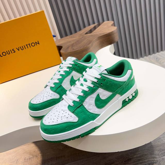 L.V* X Nike Collaboration Low-Top Casual Sneakers, Crafted From Premium Full-Gra