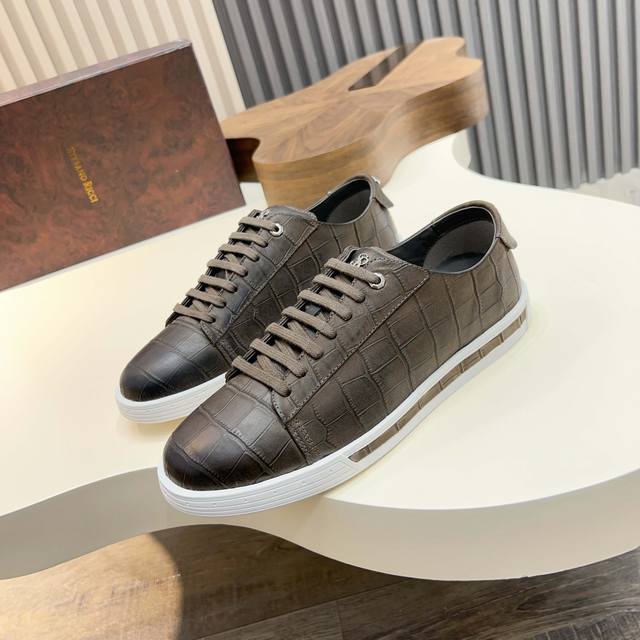 Stefano Ricci, A High-End Luxury Brand, Men's Casual Sneakers, Made From Genuine