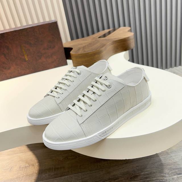 Stefano Ricci, A High-End Luxury Brand, Men's Casual Sneakers, Made From Genuine