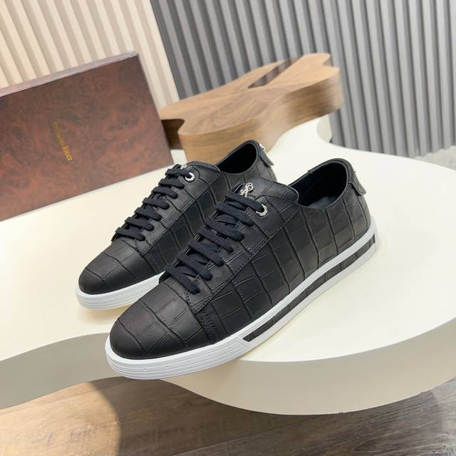 Stefano Ricci, A High-End Luxury Brand, Men's Casual Sneakers, Made From Genuine