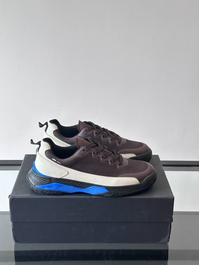 Boss Men's Casual Sports Shoes, Original Molded Design, Top-Grain Leather Combin