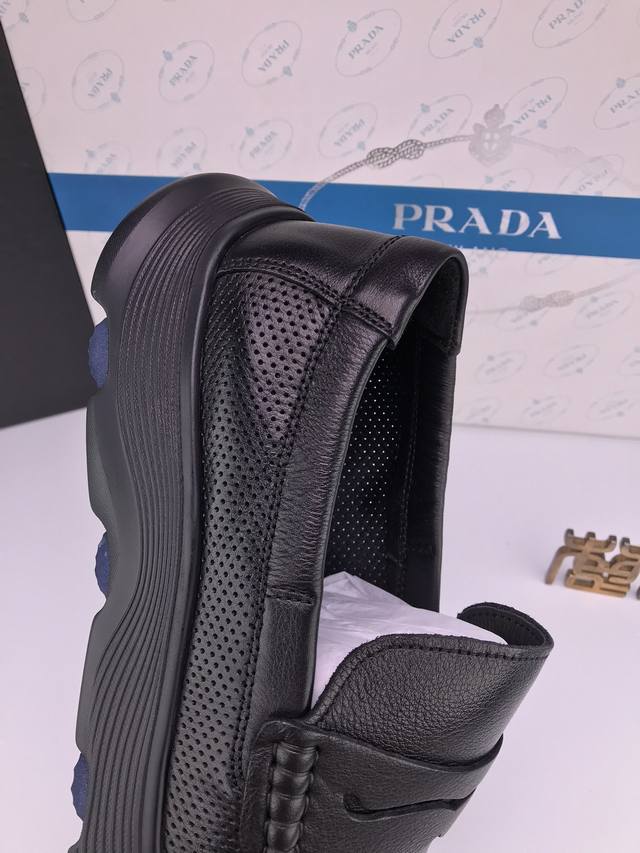 Prad* Ultra-Lightweight Shock-Absorbing Sole, Ultra-Soft Calfskin, Functional Sh