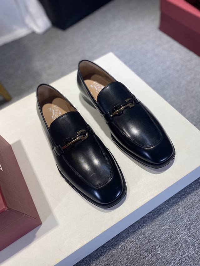 Fs Ferragamo Craftsmanship Goodyear Hand-Sewn Cold Glue, Italian Imported Leathe