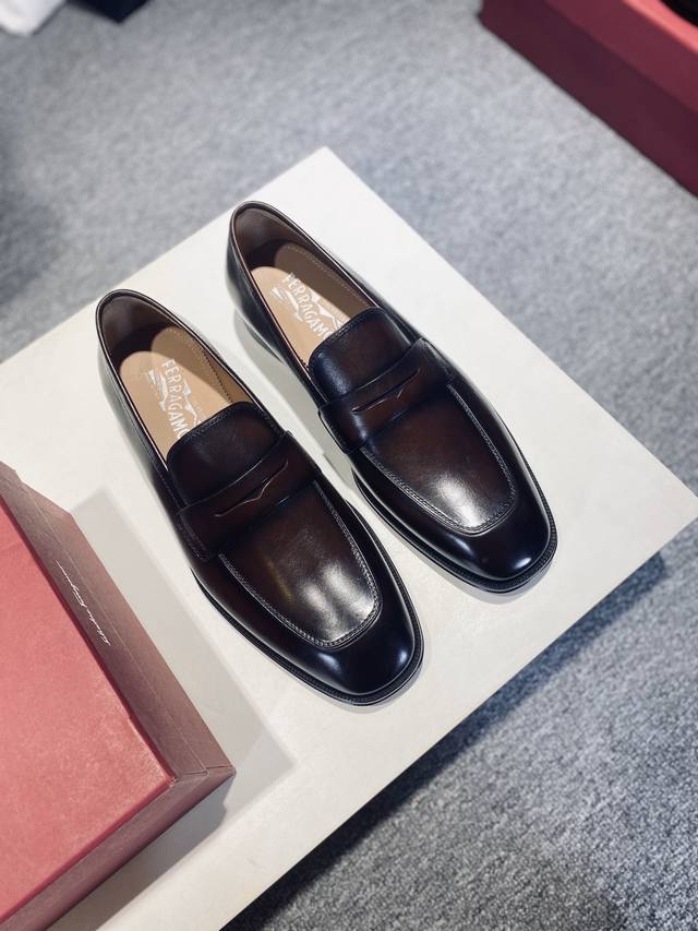 Fs Ferragamo Craftsmanship, Goodyear-Welted, Hand-Cold-Glued Construction. Itali