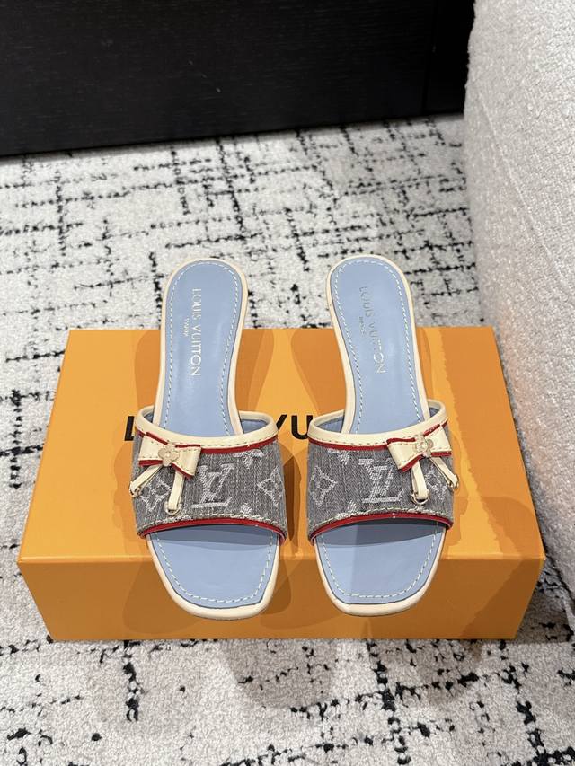 Takashi Murakami X Louis Vuitton 25 6Am Bow Buckle Square Toe Open-Toe High-Heel