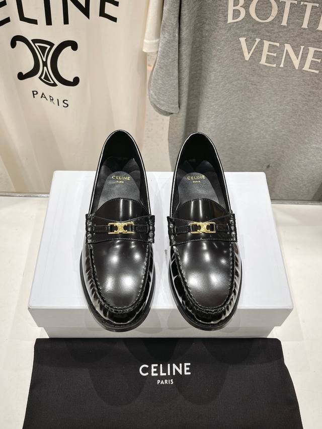 High-End Version, Celine* Fall/Winter Bestseller Thick-Soled Fringed Loafer, New