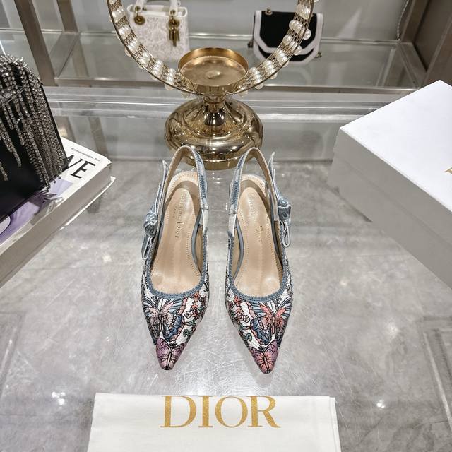 Factory Dior Pointed-Toe High-Heel Sandals. Dior 25 Spring/Summer New Model, Wov