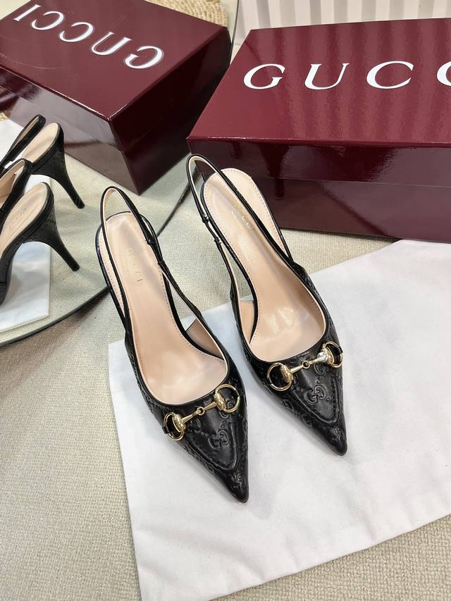 Gucci 24Ss Spring/Summer New Arrival G-House Pointed-Toe Horsebit V-Shape Series