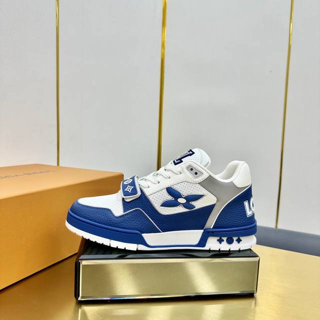 Factory Price, New Colorway Trainer Sneakers. This Lv Trainer Sneaker Is Crafted