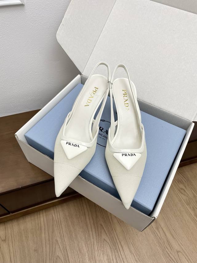 Airplane Box Version Prada 2025 Latest Spring/Summer Mesh High-Heel Sandals Retr
