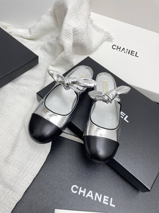 Plane Box 10 Top-Tier Version Chanel 25C Early Spring Bow Mary Jane Slippers Thi
