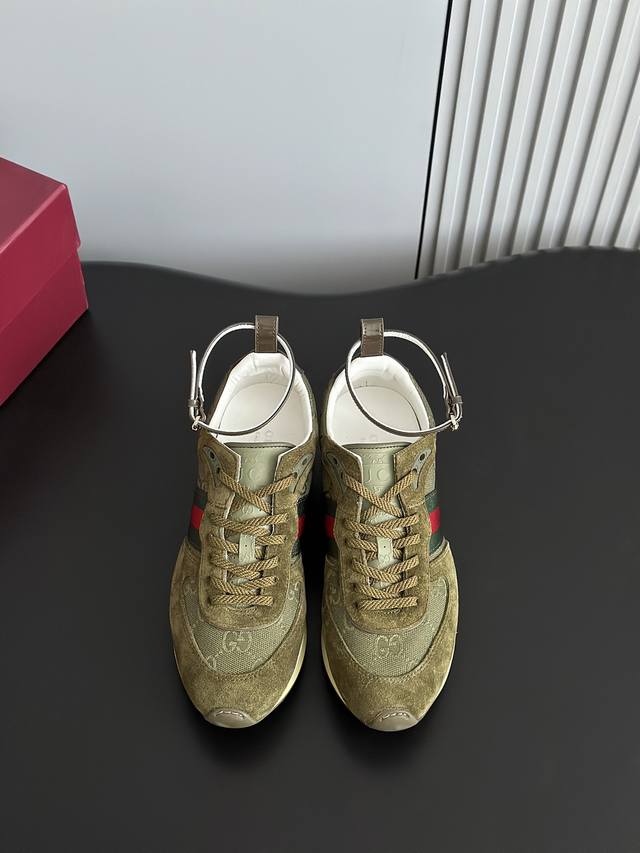 Gucci 2025 New Re-Motio Series Agon Sneakers. This Sneaker Can Be Worn Two Ways,