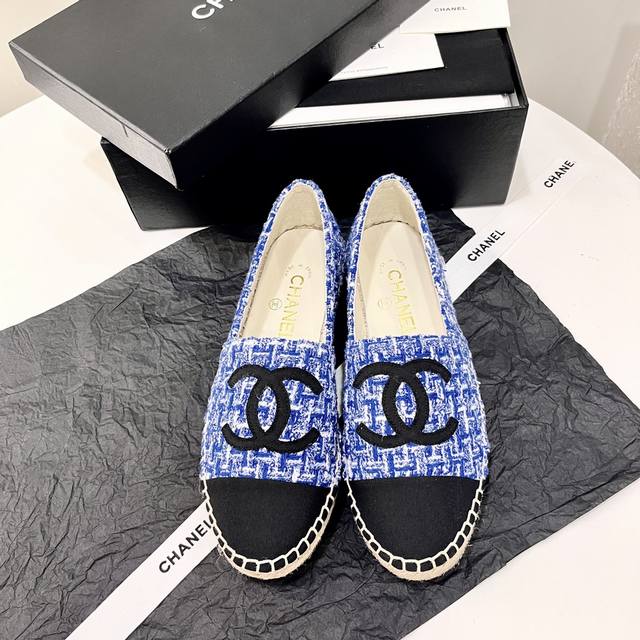 Chanel New Hemp Rope Sole Fisherman Shoes. The Shoe Upper Is Made Of Imported Pr