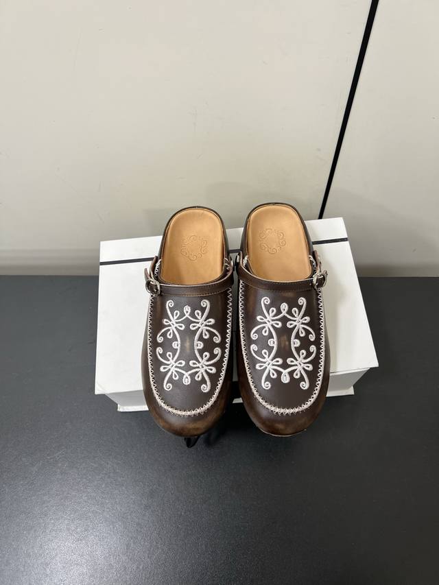 Cotem P70 New Embroidered Birkenstock-Style Mule Sandals Rudeneja Vintage-Style