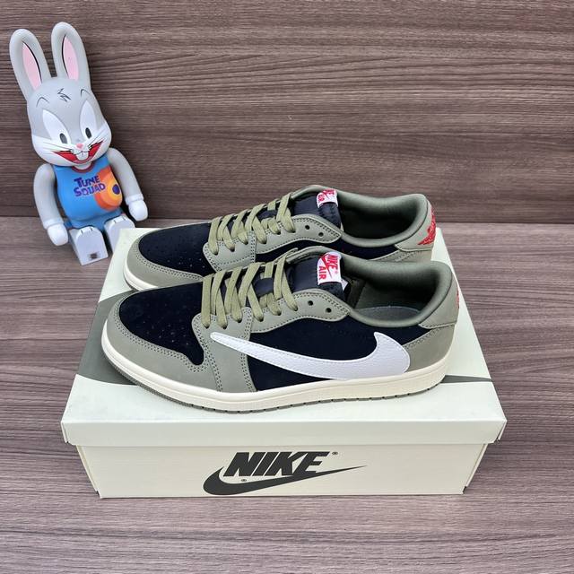 Premium Version Travis Scott X Jordan Air Jordan 1 Low Og Reverse Hook 7.0 Slip-