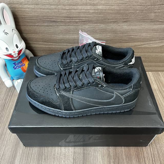 Premium Travis Scott X Jordan Air Jordan 1 Low Og Black Phantom Black Knight Low
