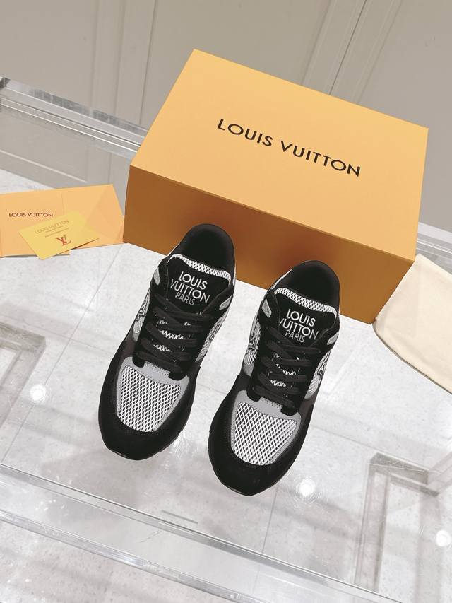 Top-Tier Version: Men's Lv Louis Vuitton Donkey Brand Run Away Series Casual Sne