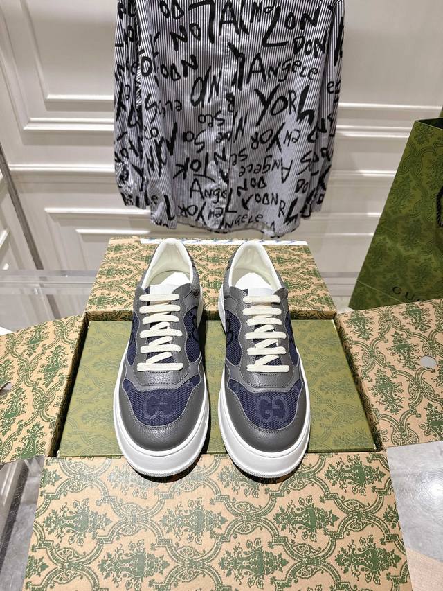 Factory-Direct Gucci 2025 Ss New Series Sneakers With Thick White Soles, Casual