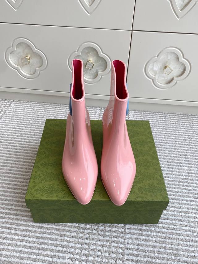 Gucci Cat-Heel Pointed-Toe Rain Boots Get Your Hands On This Season's Must-Have