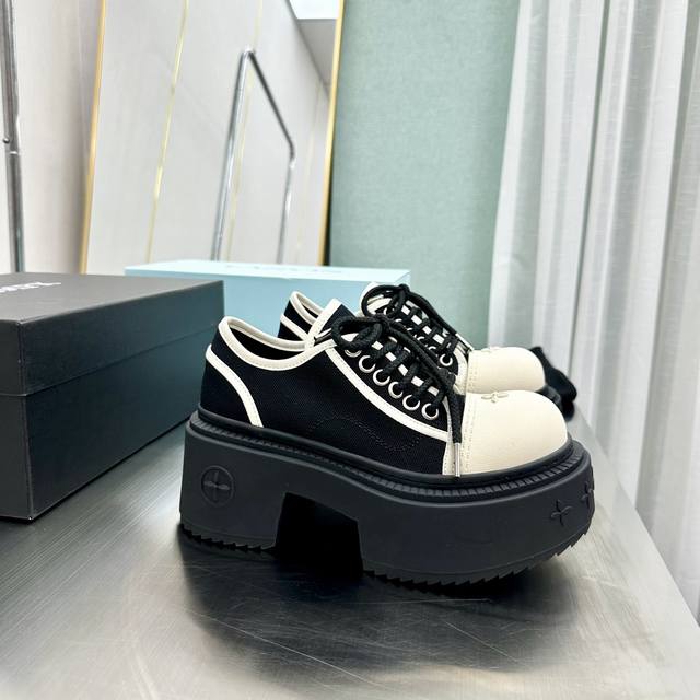 Top-Tier Version!!! Short-Style Latest Trendy Cross-Pattern Thick-Soled Casual S