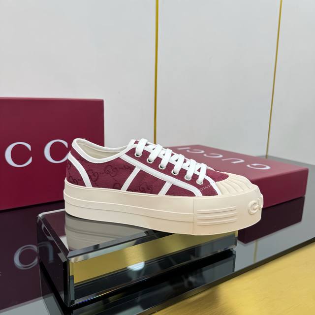 Factory Price Pp Gucci 25S Latest Thick-Soled Canvas Shoes, Spring/Summer's Hott