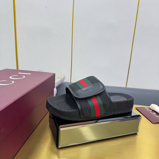 Factory Price Pp 2025 Gucci Couple's Beach Sandals Latest Spring/Summer Double G