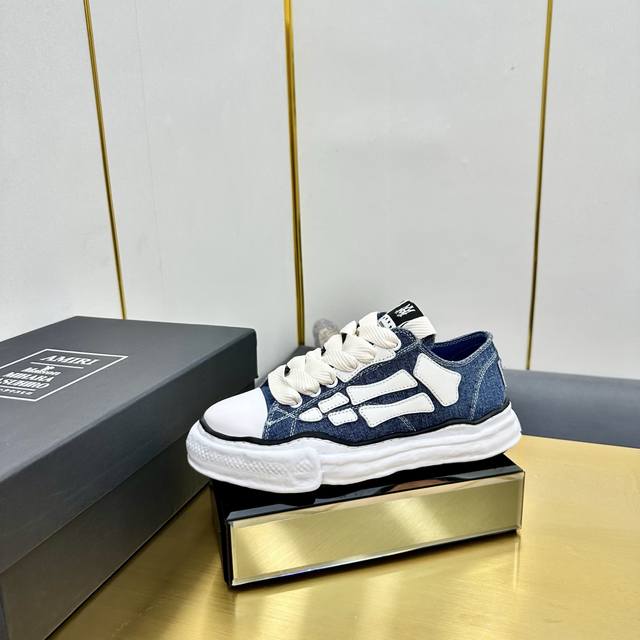 Factory Price Pp Couple's Edition Collaboration Amiri Mmy Bone Shoe Collaboratio