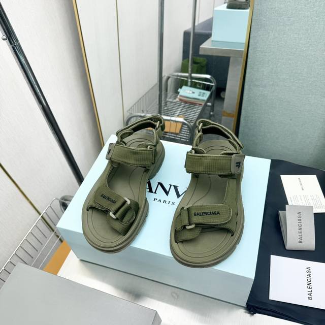 Balenciaga New Tourist Series Parisian House Magic Strap Sandals Runway Edition