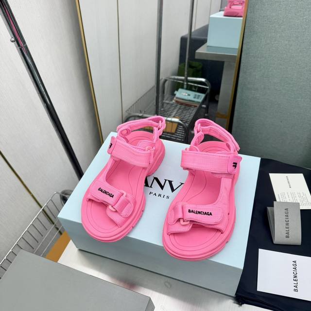 Balenciaga New Tourist Series Parisian House Magic Strap Sandals Runway Edition